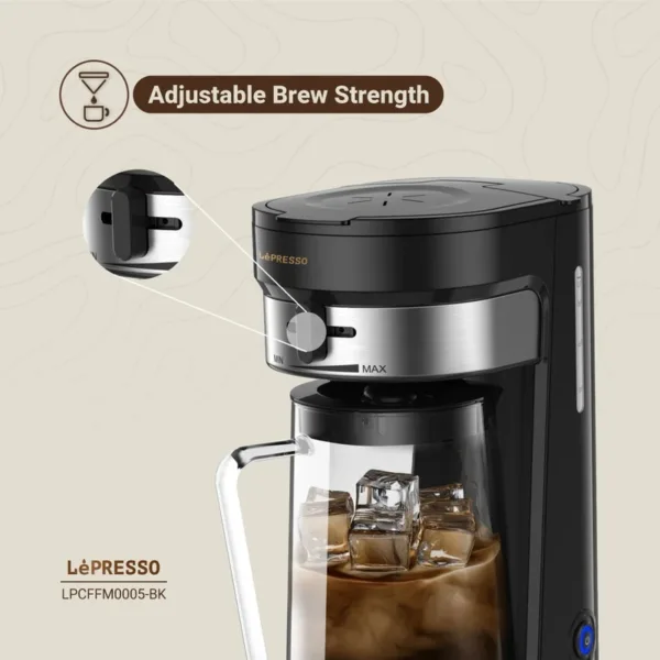 نوشیدنی‌ ساز سرد و گرم لپرسو مدل LePresso LPCFFM0005-BK دستگاه آیس کافی